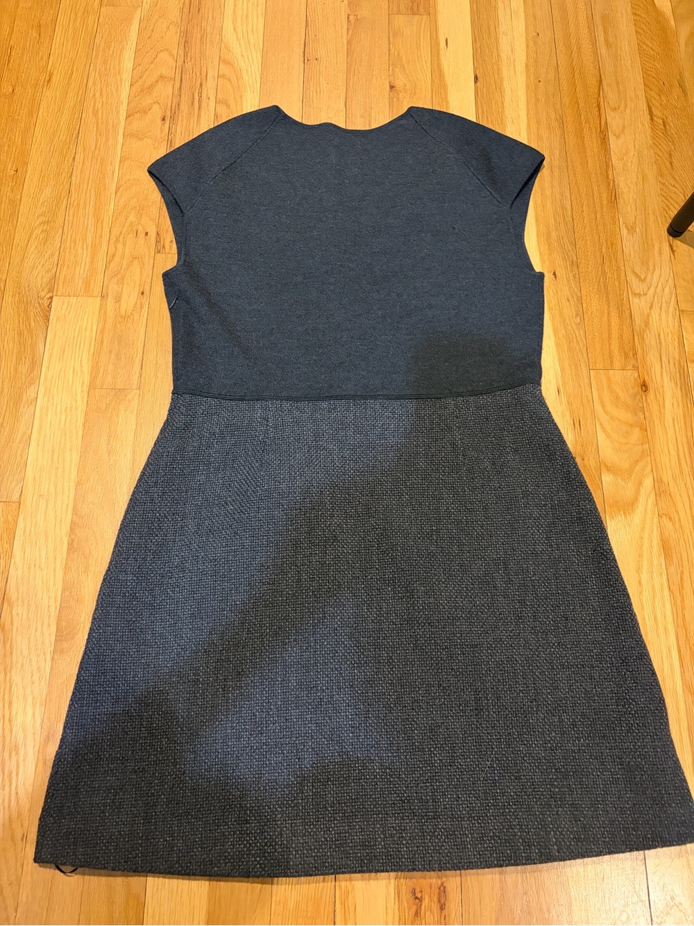 Theory Navy Textured Midi Dress